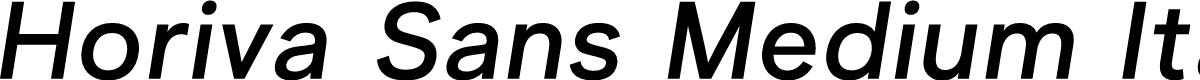 Horiva Sans Demo Medium Italic