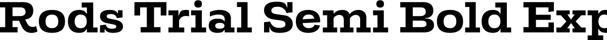 Rods Trial Semi Bold Expanded
