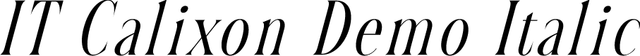 IT Calixon Demo Italic