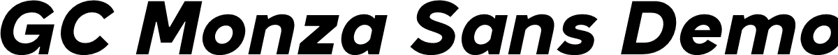 GC Monza Sans Demo Bold Italic