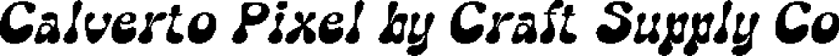 CalvertoPixel-Regular Demo