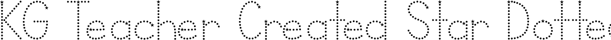 KG Teacher Created Star Dotted