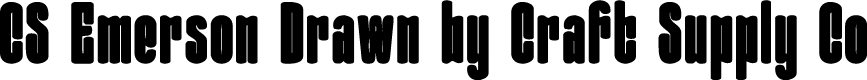 CSEmersonDrawn-Regular Demo