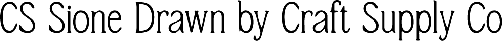 CSSioneDrawn-Regular Demo