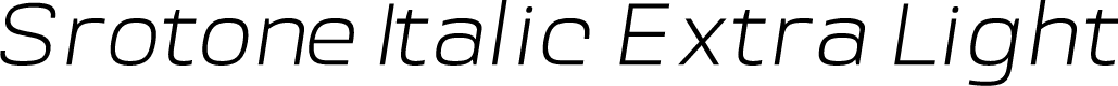 Srotone Italic Extra Light