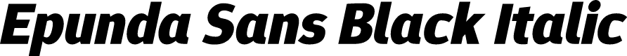 Epunda Sans Black Italic