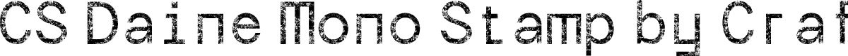 CSDaineMonoStamp-Regular Demo