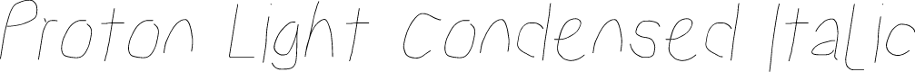 Proton Light Condensed Italic