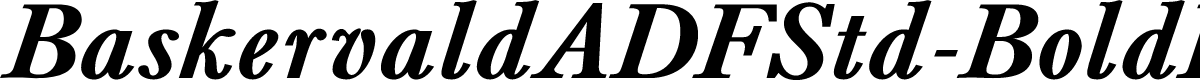 BaskervaldADFStd-BoldItalic