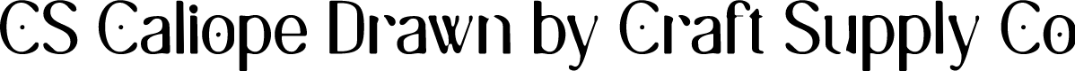 CSCaliopeDrawn-Regular Demo