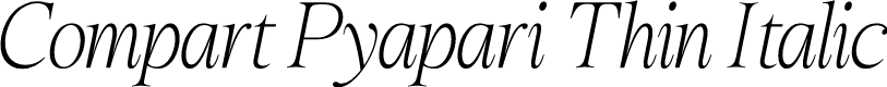 Compart Pyapari Thin Italic