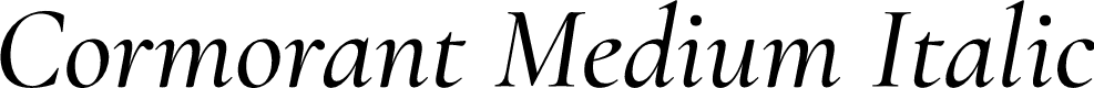 Cormorant Medium Italic