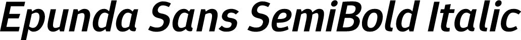 Epunda Sans SemiBold Italic
