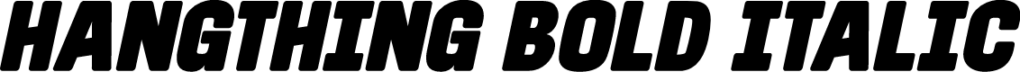 Hangthing Bold Italic