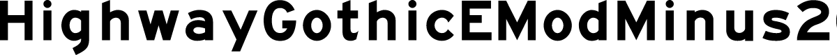 HighwayGothicEModMinus20