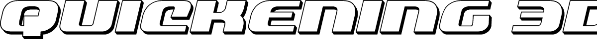 Quickening 3D Italic