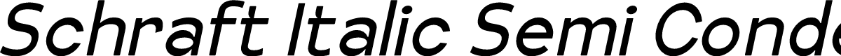 Schraft Italic Semi Condensed