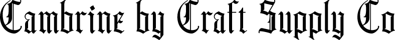 Cambrine Regular Demo