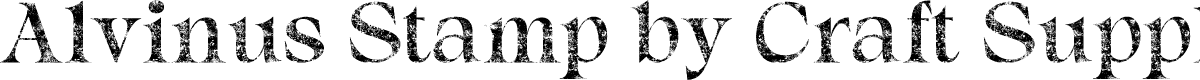 AlvinusStamp-Regular Demo