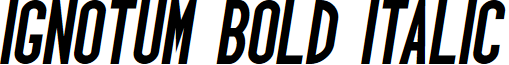 Ignotum Bold Italic
