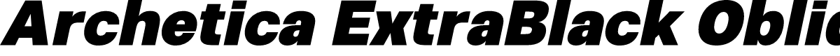 Archetica ExtraBlack Oblique