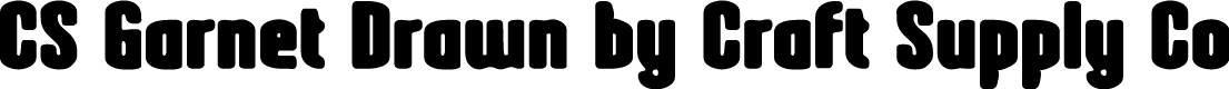 CSGarnetDrawn-Regular Demo