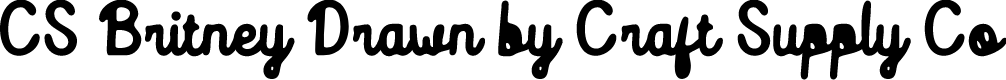 CSBritneyDrawn-Regular Demo