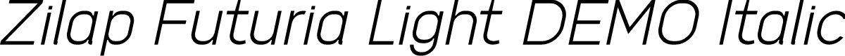 Zilap Futuria Light DEMO Italic