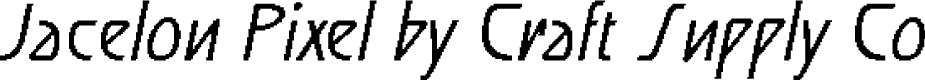 JacelonPixel-Regular Demo