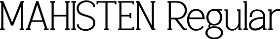 MAHISTEN Regular