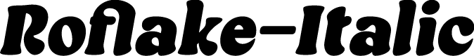 Roflake-Italic