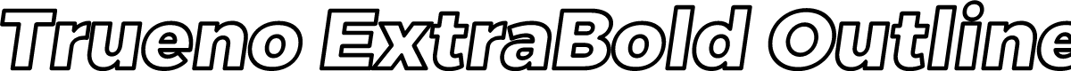 Trueno ExtraBold Outline Italic