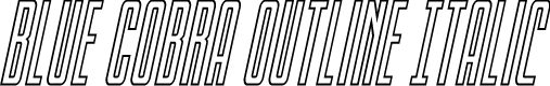 Blue Cobra Outline Italic