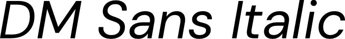 DM Sans Italic