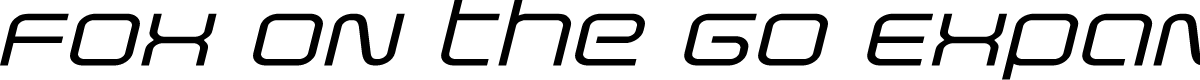 Fox on the Go Expanded Italic