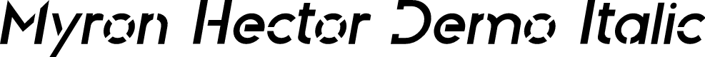 Myron Hector Demo Italic