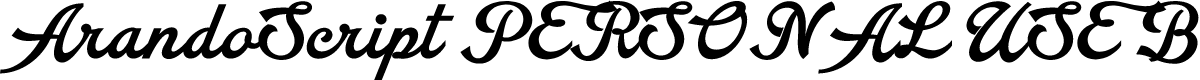 Arando Script PERSONAL USE Bold
