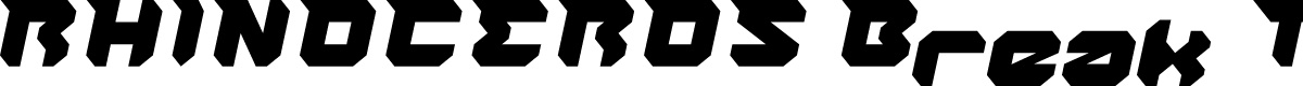 RHINOCEROS Break THE Wall Italic