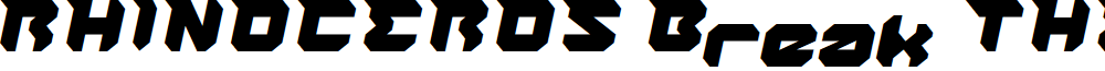 RHINOCEROS Break THE Wall Italic