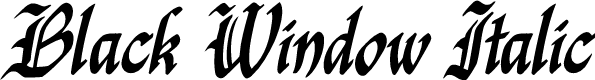 Black Window Italic