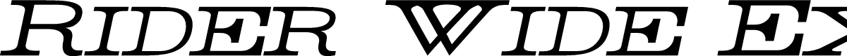Rider Wide Expanded Light Italic