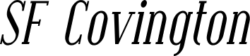 SF Covington Cond Italic