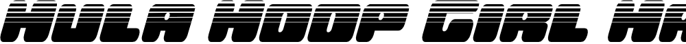 Hula Hoop Girl Halftone Italic