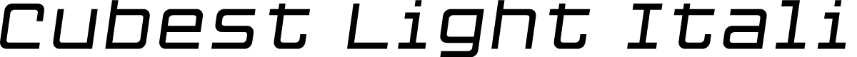 Cubest Light Italic