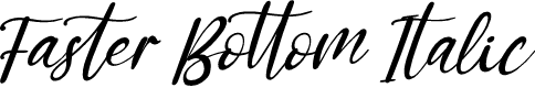 Faster Bottom Italic