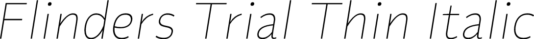 Flinders Trial Thin Italic