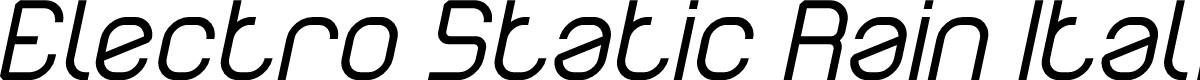Electro Static Rain Italic