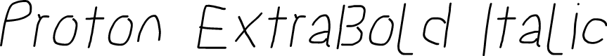 Proton ExtraBold Italic