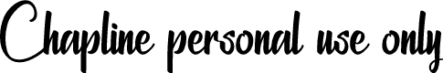Chapline personal use only