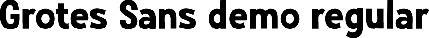 Grotes Sans DEMO Regular